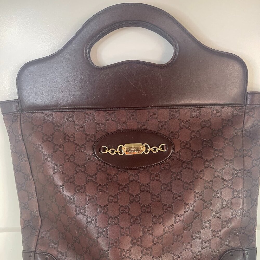Authentic Gucci Guccissima Genuine Leather Tote